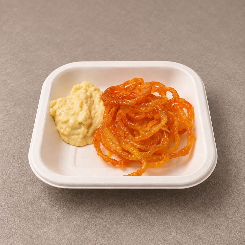 Kesar Jalebi With Rabdi (4Pcs)